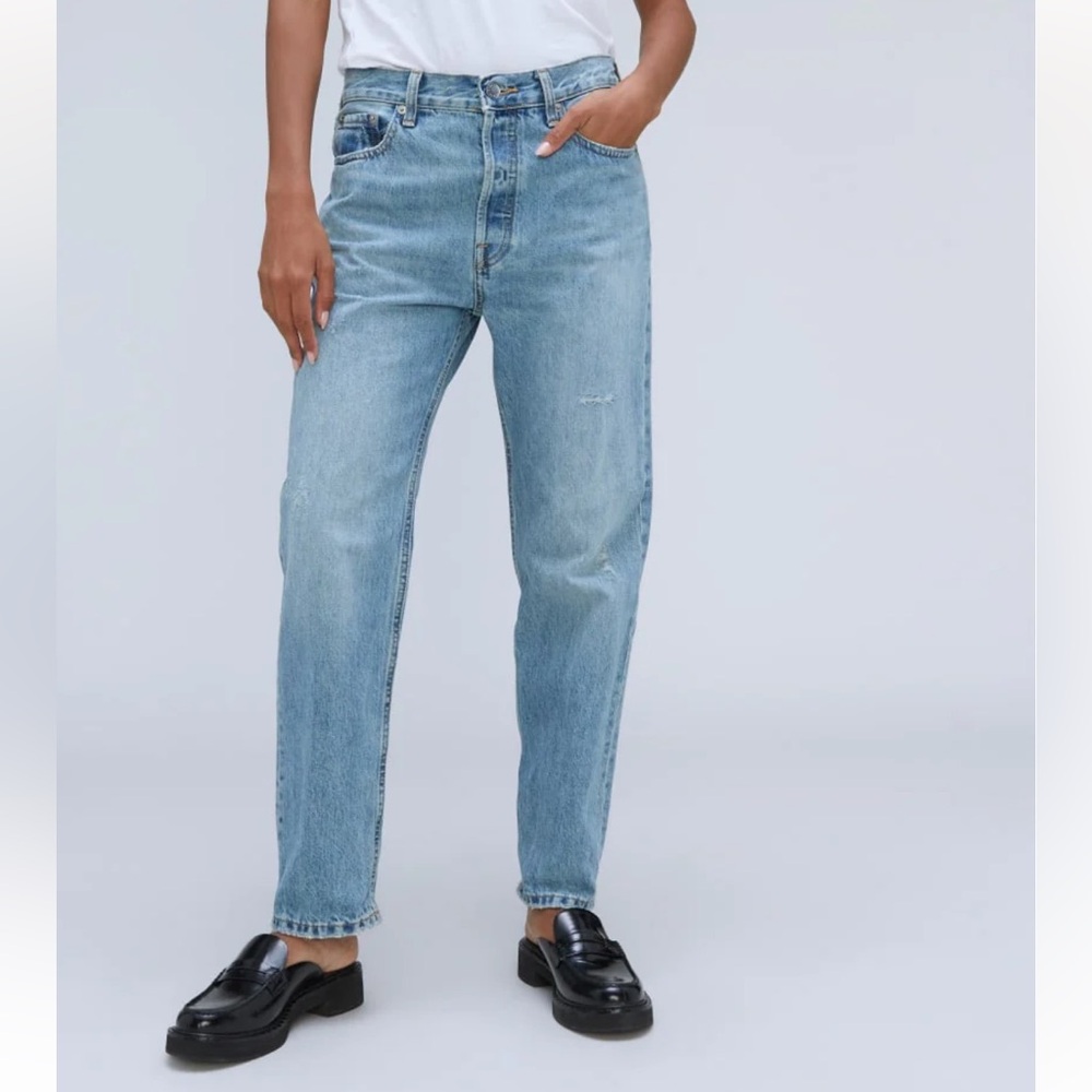 Everlane Women's The Rigid Slouch Jeans in Broken-In Blue - Size 27